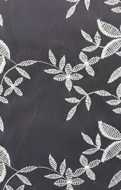 Ham Tül Üzeri Polyester Brode Kumaş