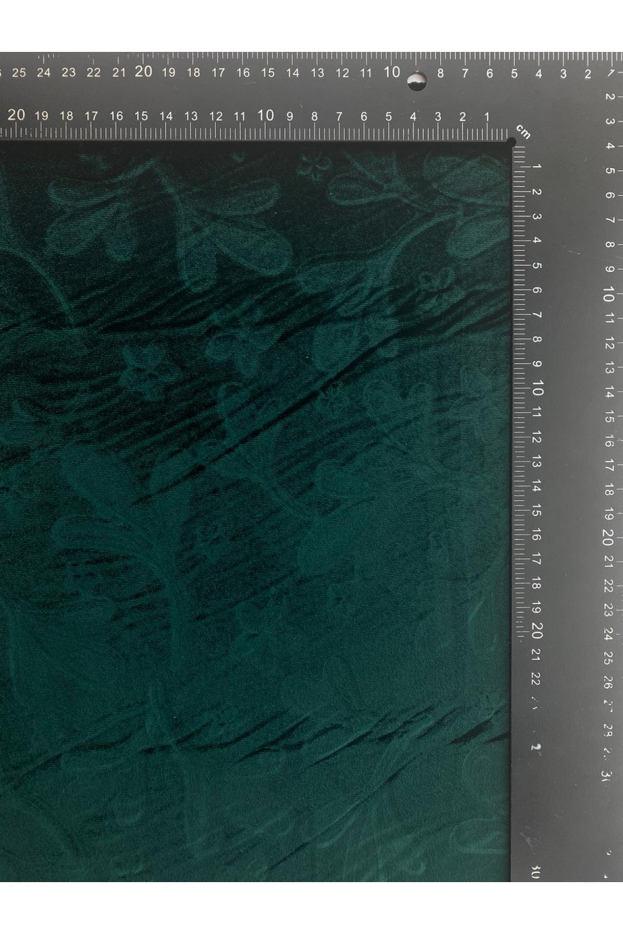 3D Baskılı Yeşil Kadife Kumaş, Yerli Üretim, 145 cm