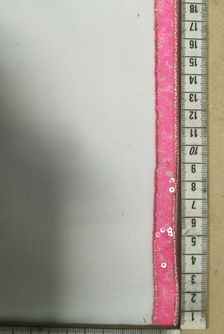 Neon Pembe Pullu İthal Bant, 1 cm Neon Pembe Pullu İthal Bant, 1 cm