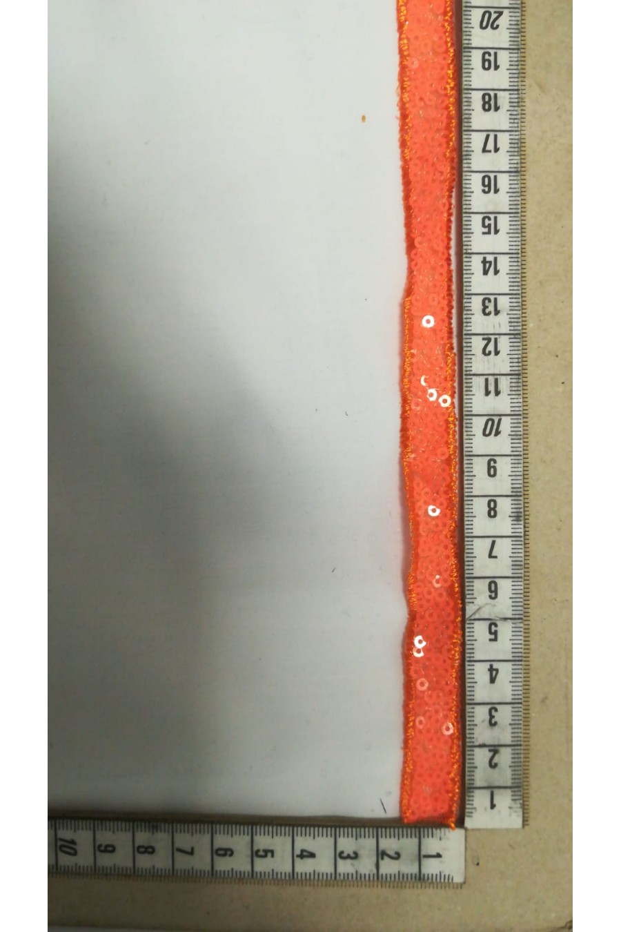 Neon Turuncu Pullu İthal Bant, 1 cm