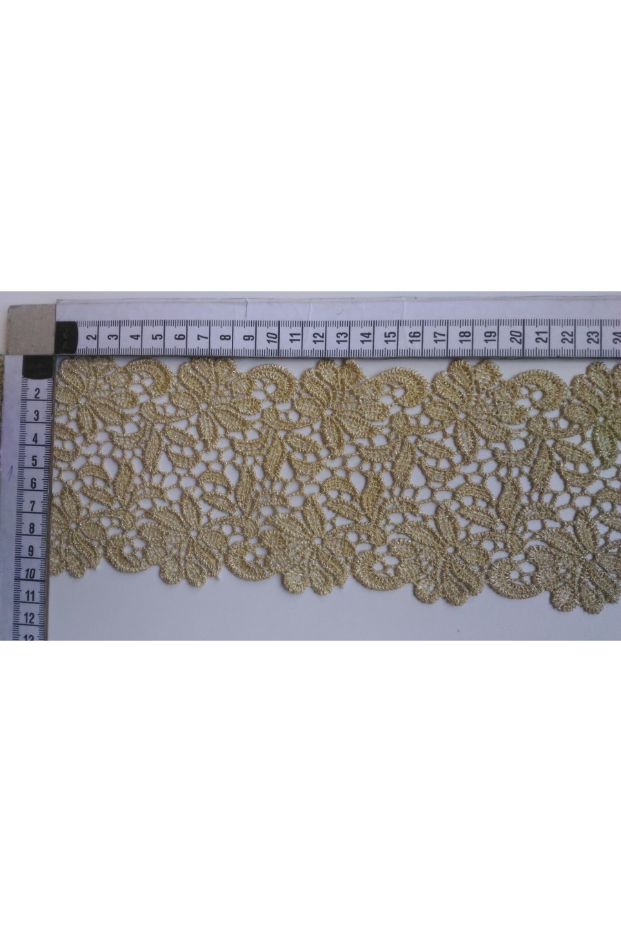Yerli Gold Simli Lurex Güpür Brode Bant