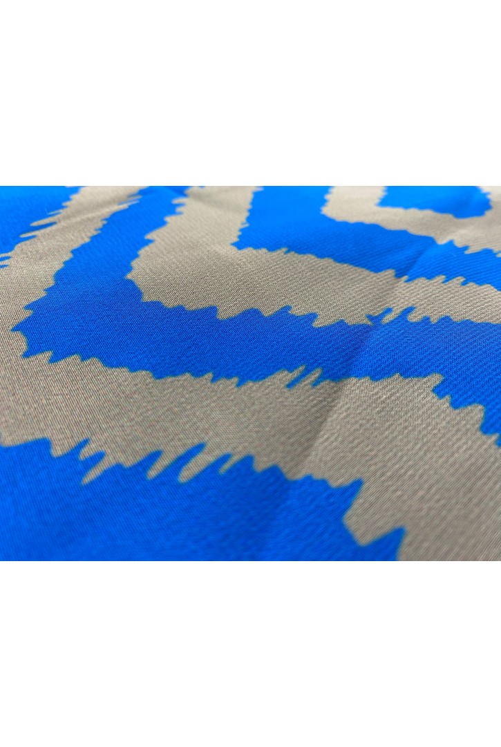 Mavi-Taba Şifon Kumaş