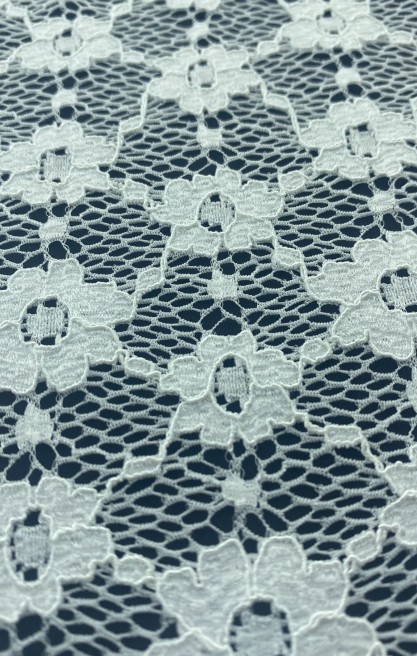 Fikse Edilmiş Likralı Kordlu Naylon İthal Dantel - 150 cm