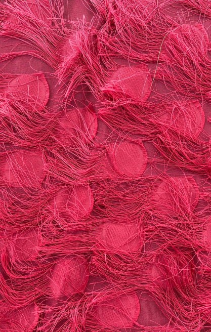Bordo Saçaklı Şifon Kumaş, 150 cm