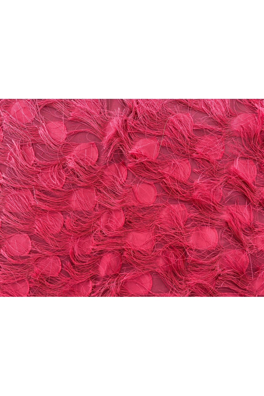Bordo Saçaklı Şifon Kumaş, 150 cm