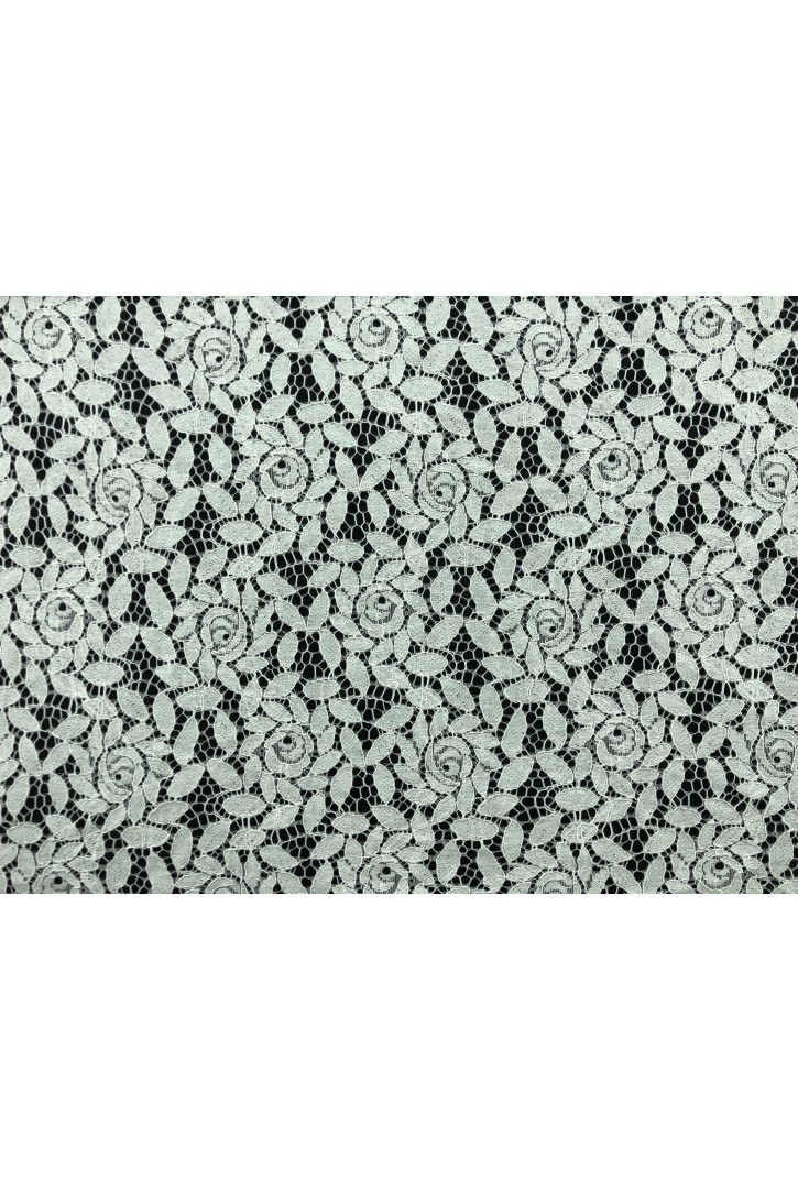 Beyaz Polyester Yerli Dantel Kumaş - 150 cm