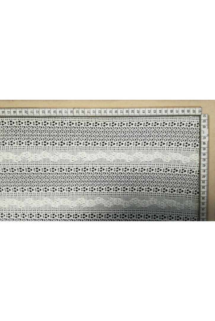 Ham Likralı Polyester Dantel Kumaş, 140 cm