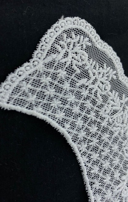 Ham Tül Üzeri Bant Yaka