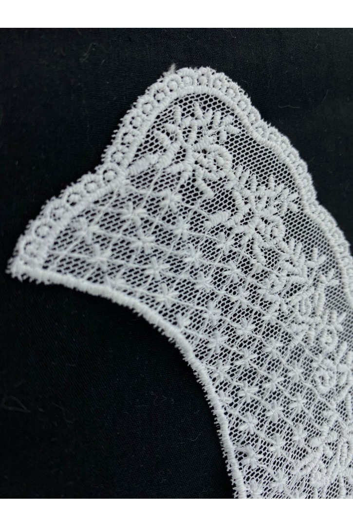 Ham Tül Üzeri Bant Yaka