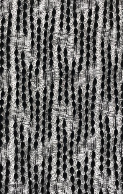 Siyah Kabartmalı Naylon Likralı Dantel