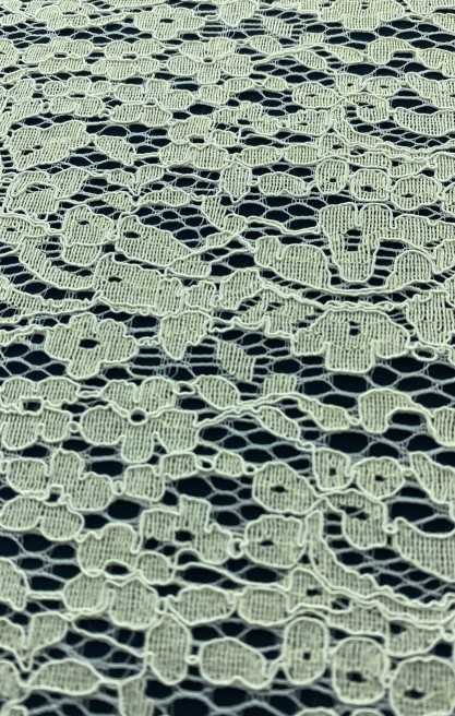 Fikse Edilmiş Kordlu Pamuk Naylon Dantel