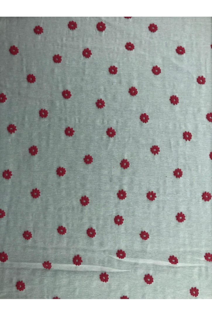 Lila Baskılı Yerli Terikoton Kumaş - 150 cm