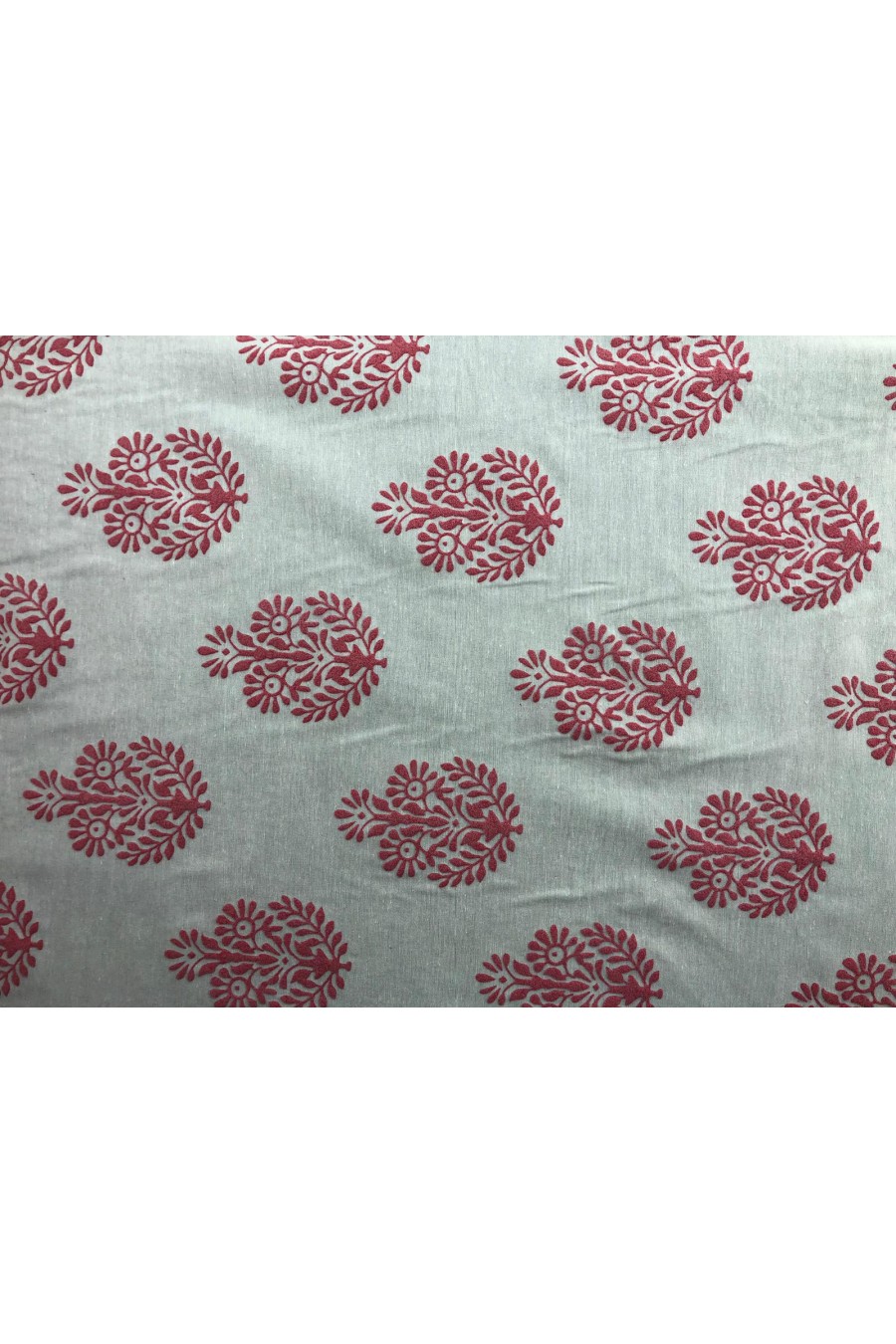 Lila Flok Baskılı Kasar Terikoton Kumaş - 150 cm