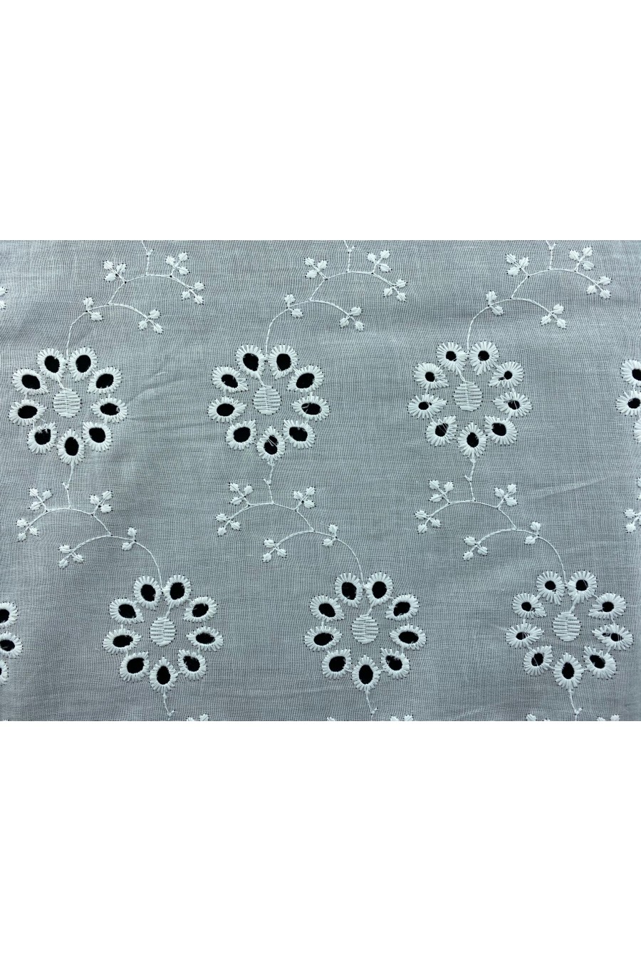 Bohrer Detaylı Mat Polyester Vual Brode Kumaş