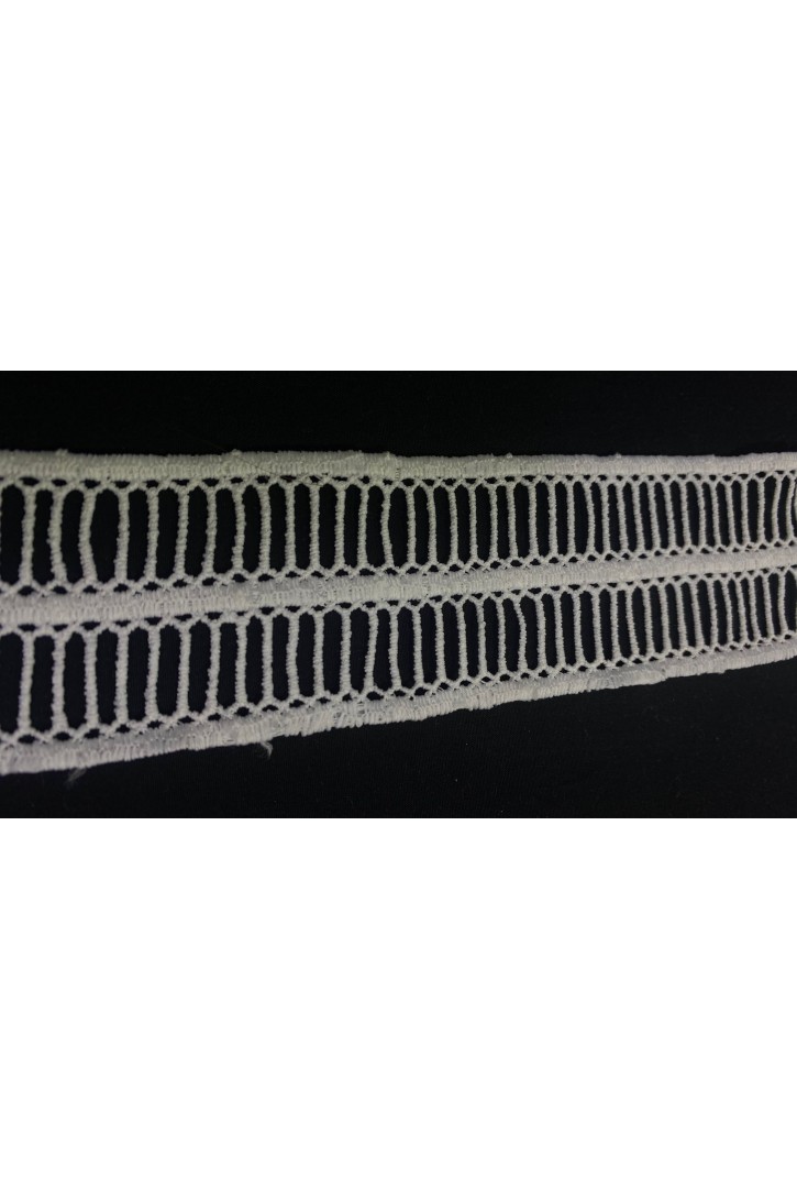 Ham Mat Polyester Güpür Brode Bant, 4.5 cm