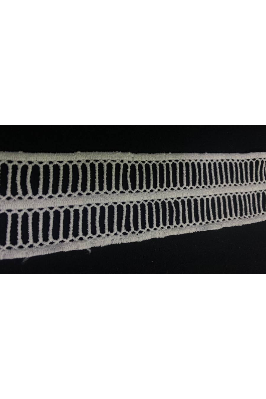 Ham Mat Polyester Güpür Brode Bant, 4.5 cm