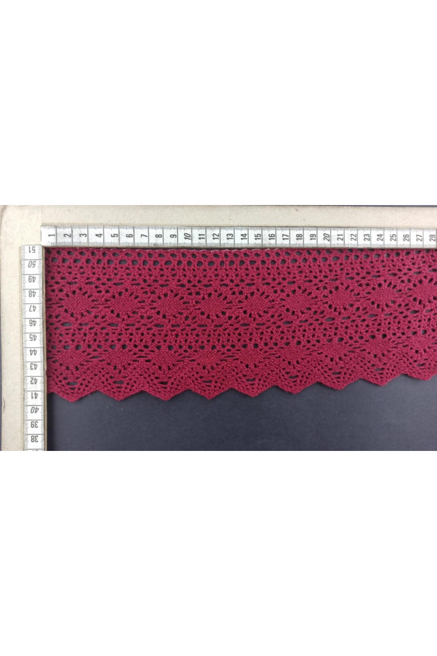 Kopanakili Pamuk Dantel Bant - Bordo