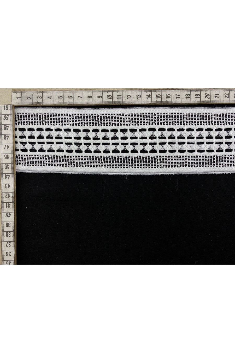 Yerli Düz Ham Güpürümsü Brode Bant, 4 cm