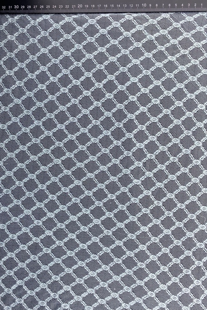 130 cm Koyu Mint Renkli Polyester Dantel, Yerli