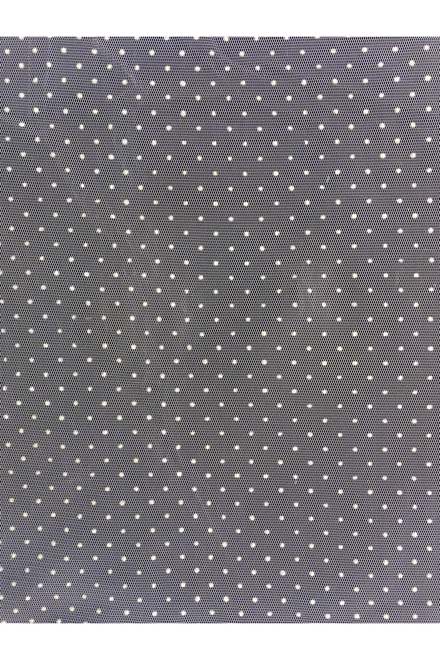 8701-METRE Beyaz Flok Baskılı Yerli Tül