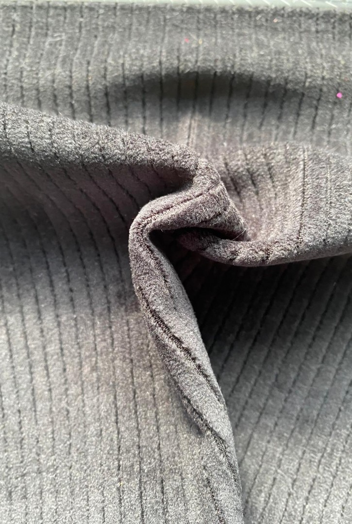 22559 KUMAŞ/YERLİ/LEZ/POLYESTER LİKRALI/FİTİLLİ/SİYAH/150 CM