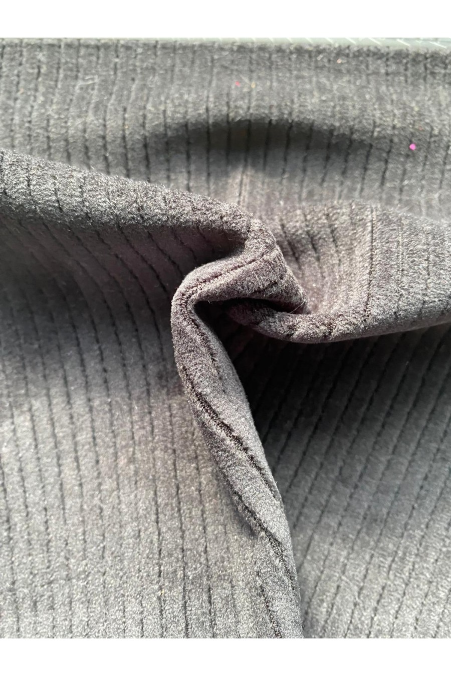 22559 KUMAŞ/YERLİ/LEZ/POLYESTER LİKRALI/FİTİLLİ/SİYAH/150 CM