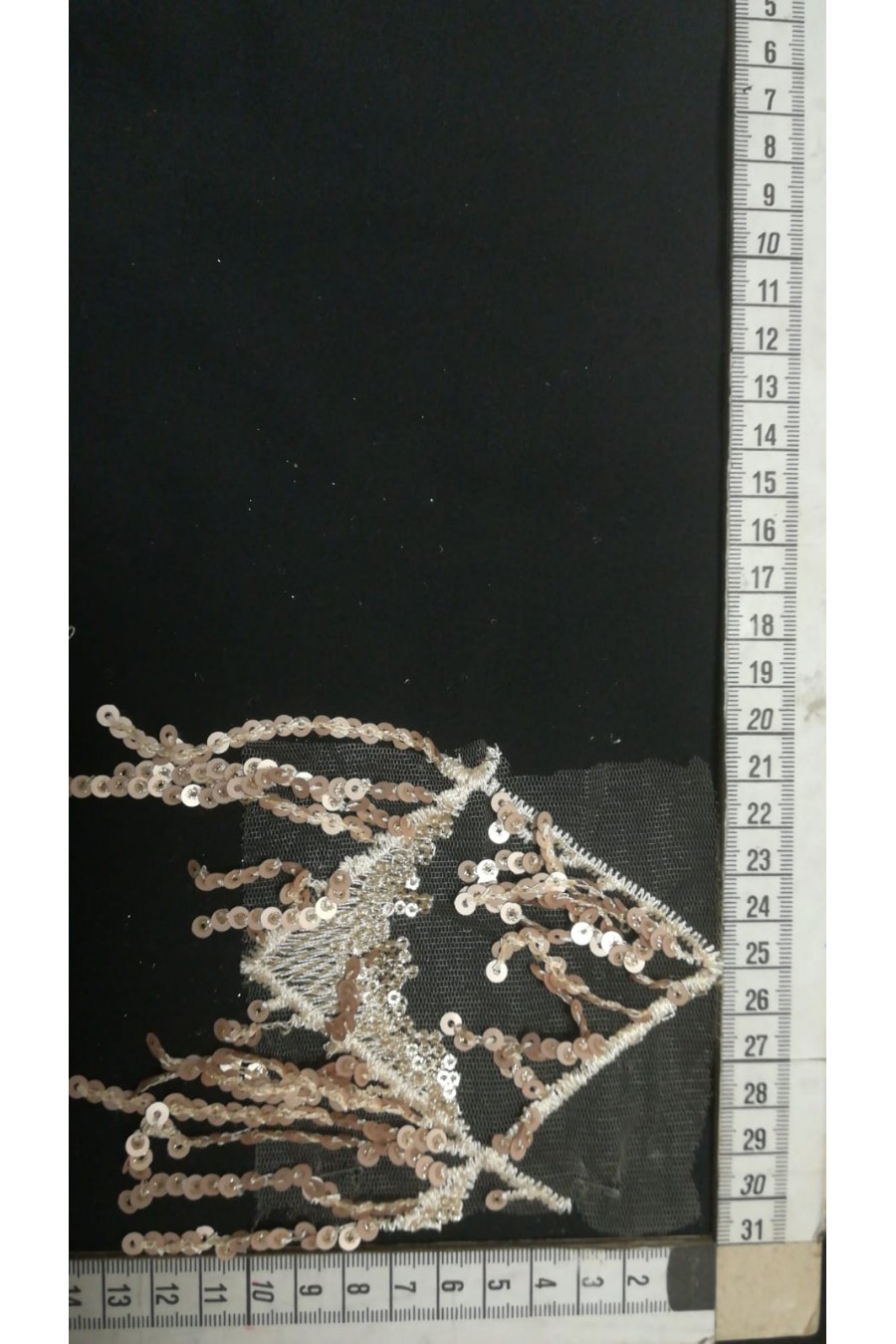 Gold Pullu Tül Üzeri Bant, 15 cm