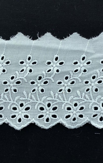 Kasar İşlemli Pamuk Vual Yerli Brode Bant