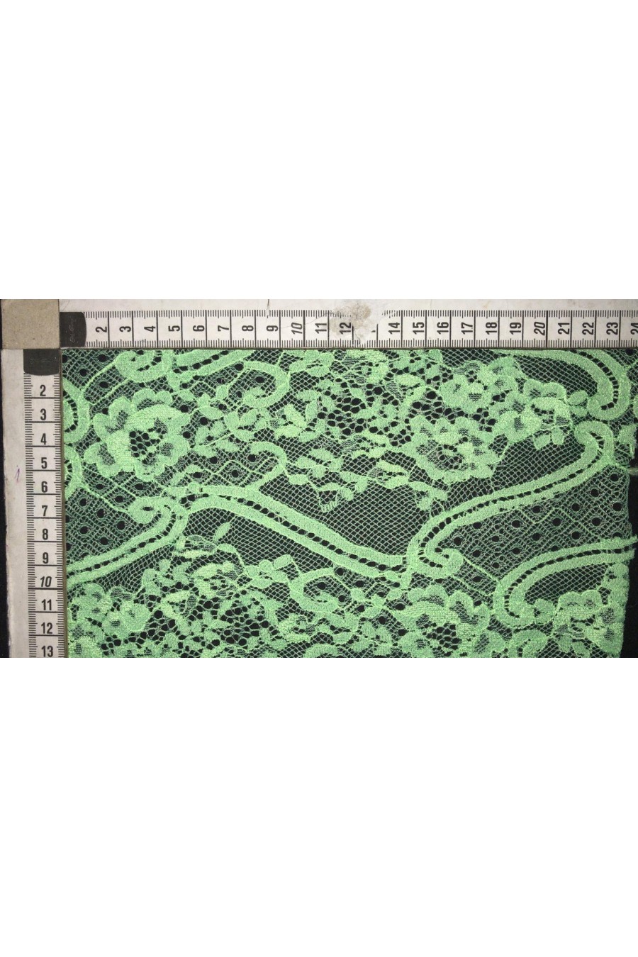 Neon Yeşil Naylon İthal Dantel
