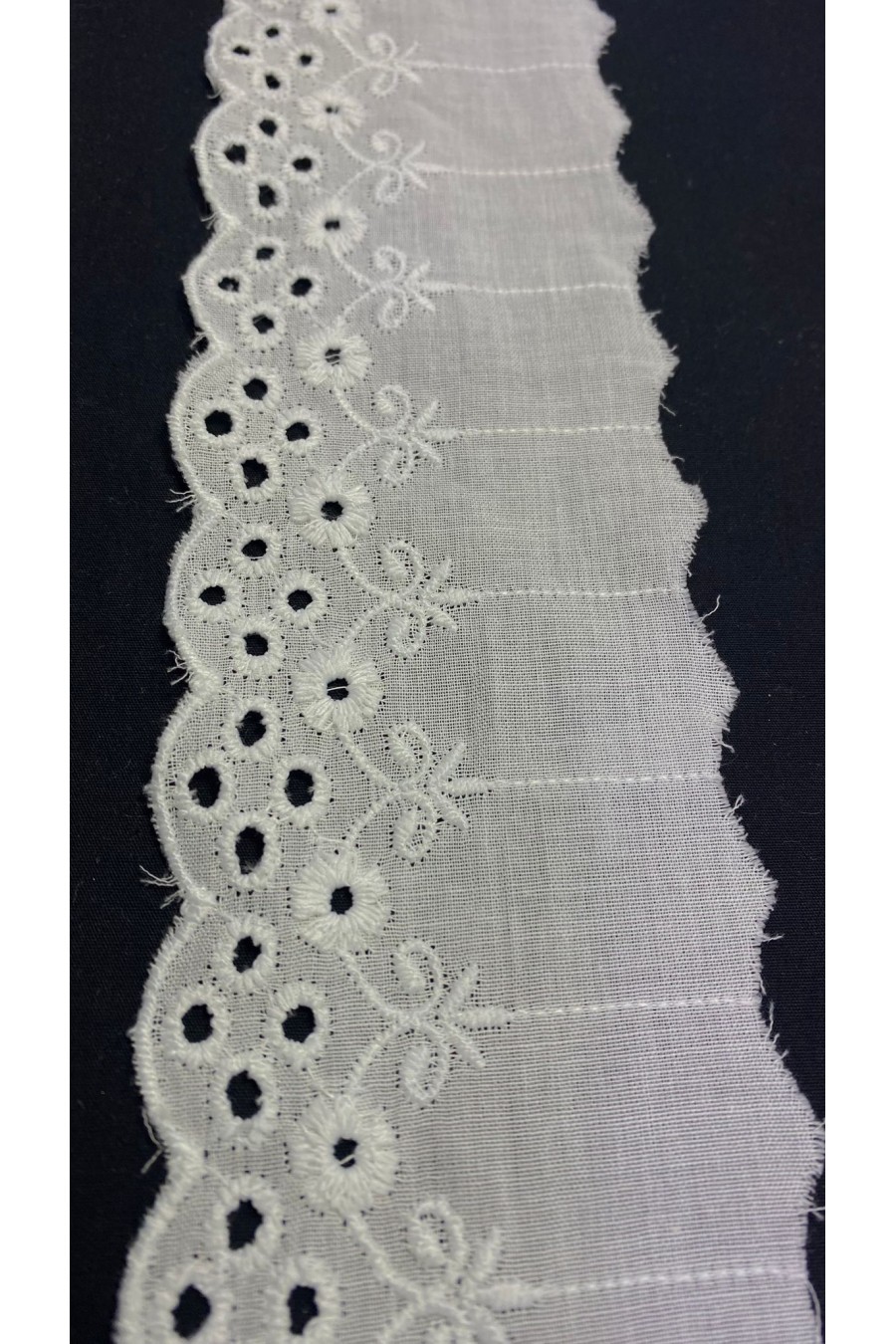 12781-METRE 6,5 cm Kasar İşlemeli Vual Brode Bant