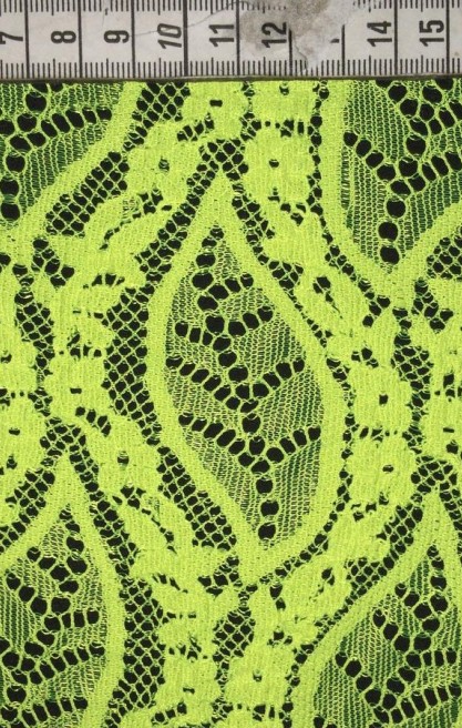 6205 DANTEL/İTHAL/LEZ/POLYESTER/KORDLU/NEON SARI