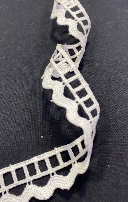 2,2 cm Genişliğinde Mat Ham Güpür Brode Bant