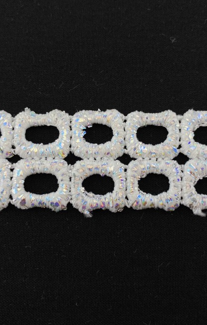 2,5 cm Hologram Ham Güpür Bant, Polyester