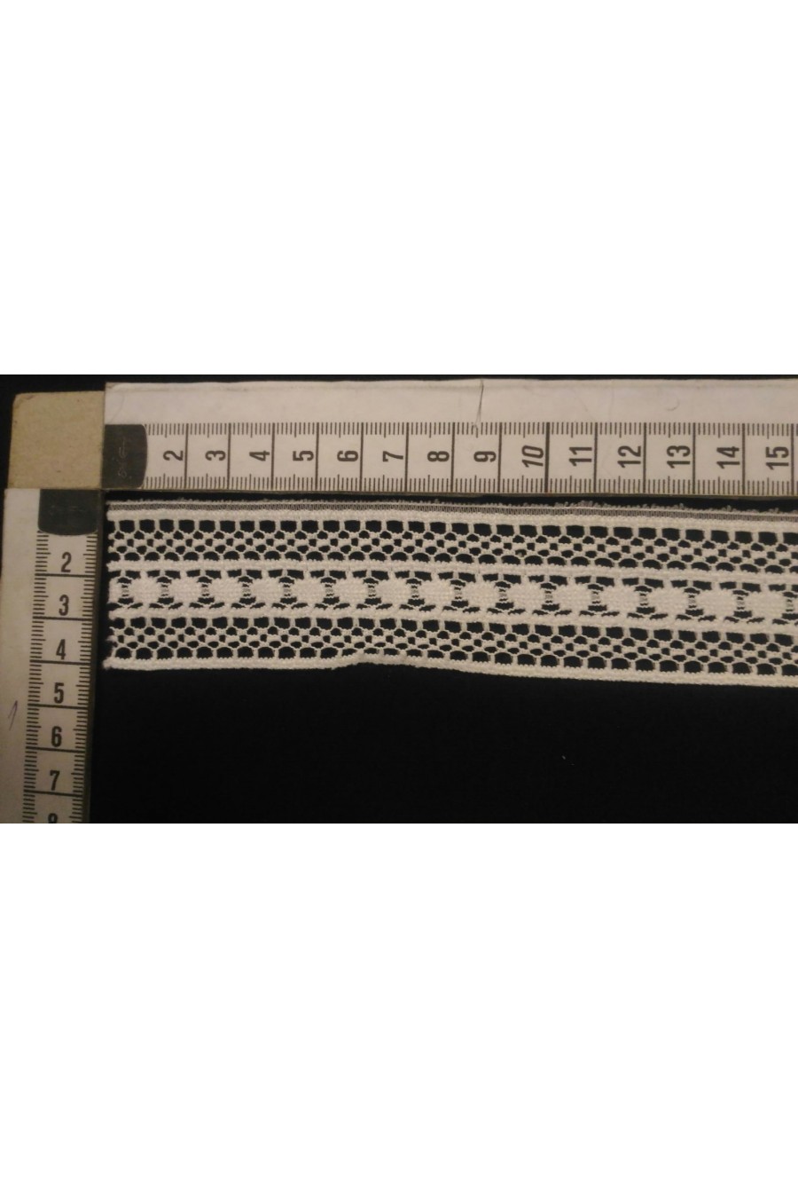 4 cm Ham Güpürümsü Polyester Brode Bant