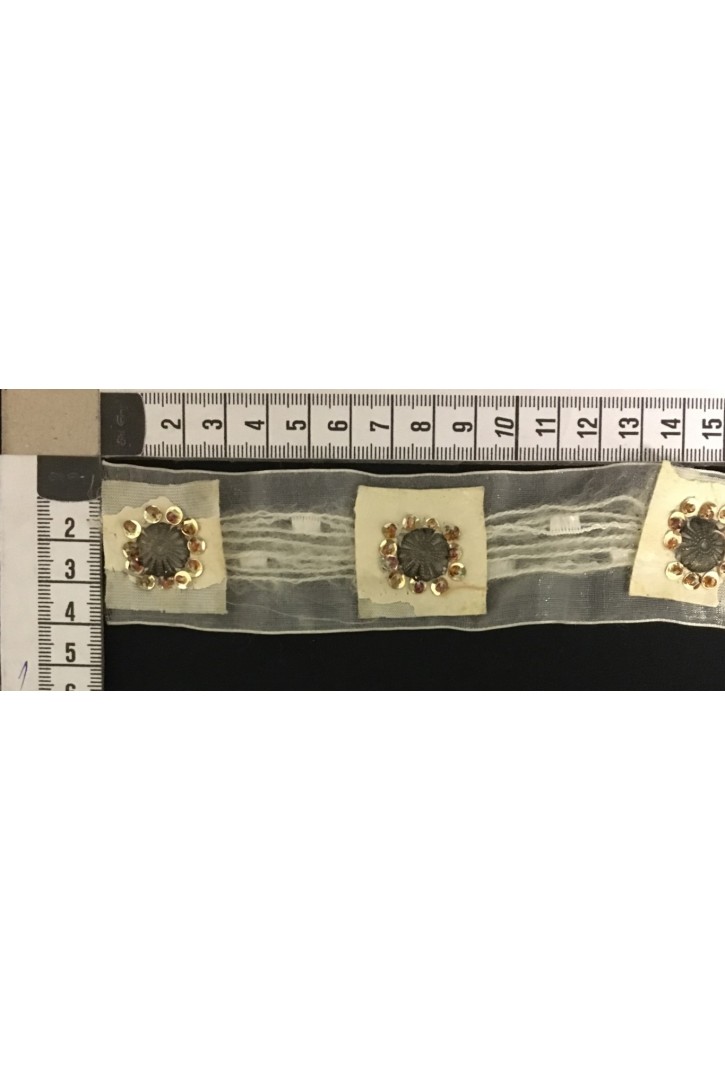 1470/ŞERİT/BANT/PULLU/BONCUKLU/KAHVE