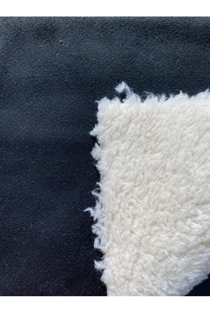 22571 KUMAŞ/YERLİ/LEZ/POLYESTER/SİYAH DERİ/BEJ KÜRK/145 CM