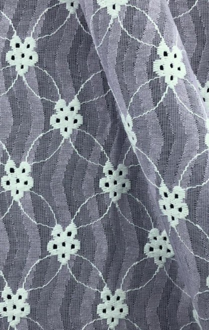 Lila Pamuk Naylon Dantel, 145 cm