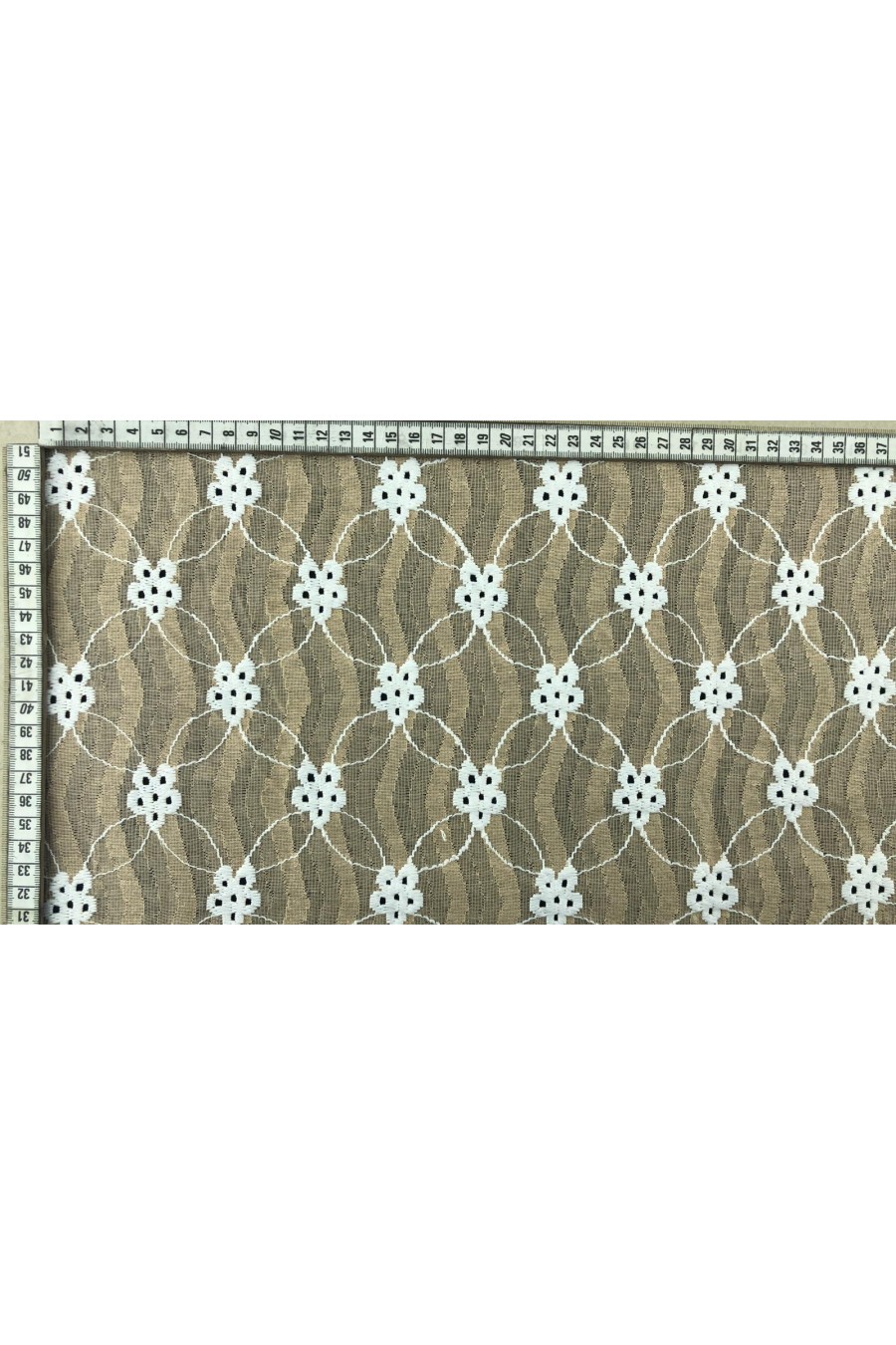 Bej Pamuk Naylon İthal Dantel