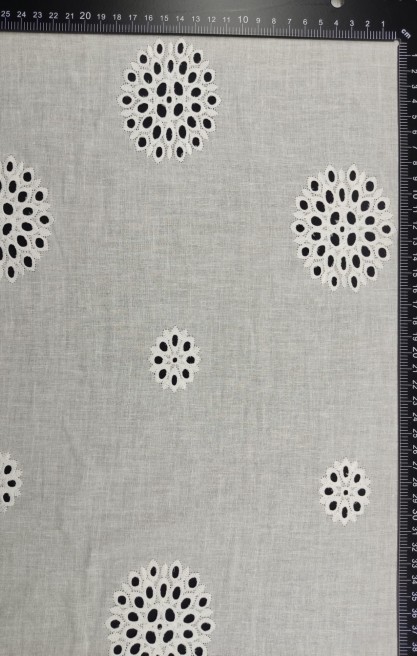 Açık Mavi İthal Vual Brode Kumaş - 135 cm