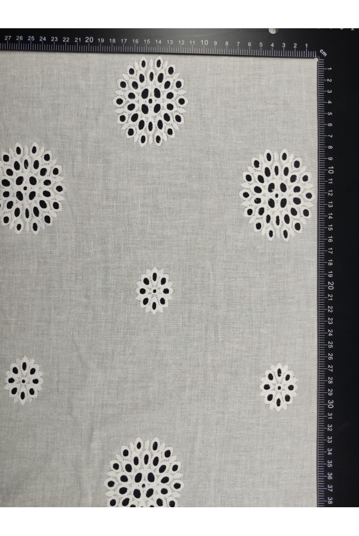 Açık Mavi İthal Vual Brode Kumaş - 135 cm