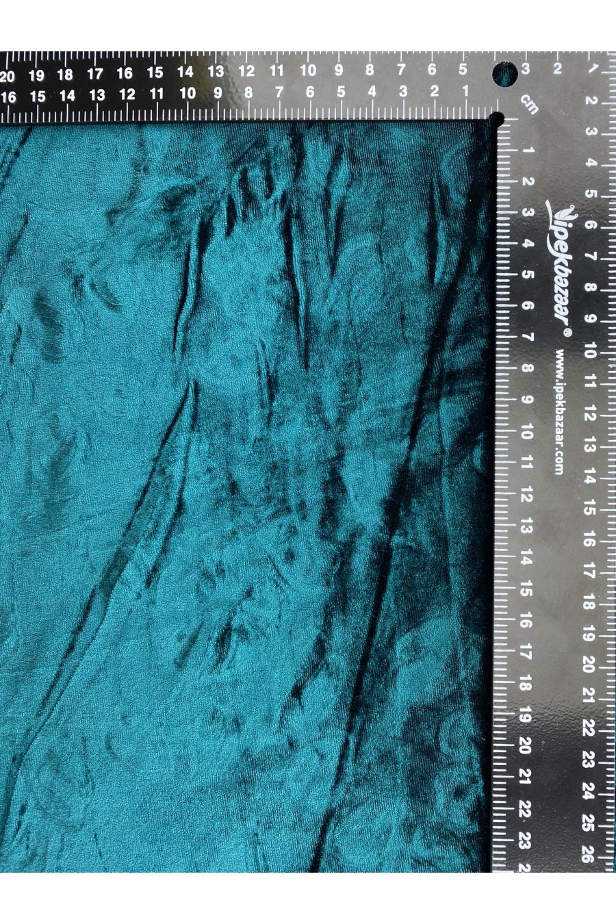 Petrol Yeşili Kadife Kumaş, Polyester, İthal