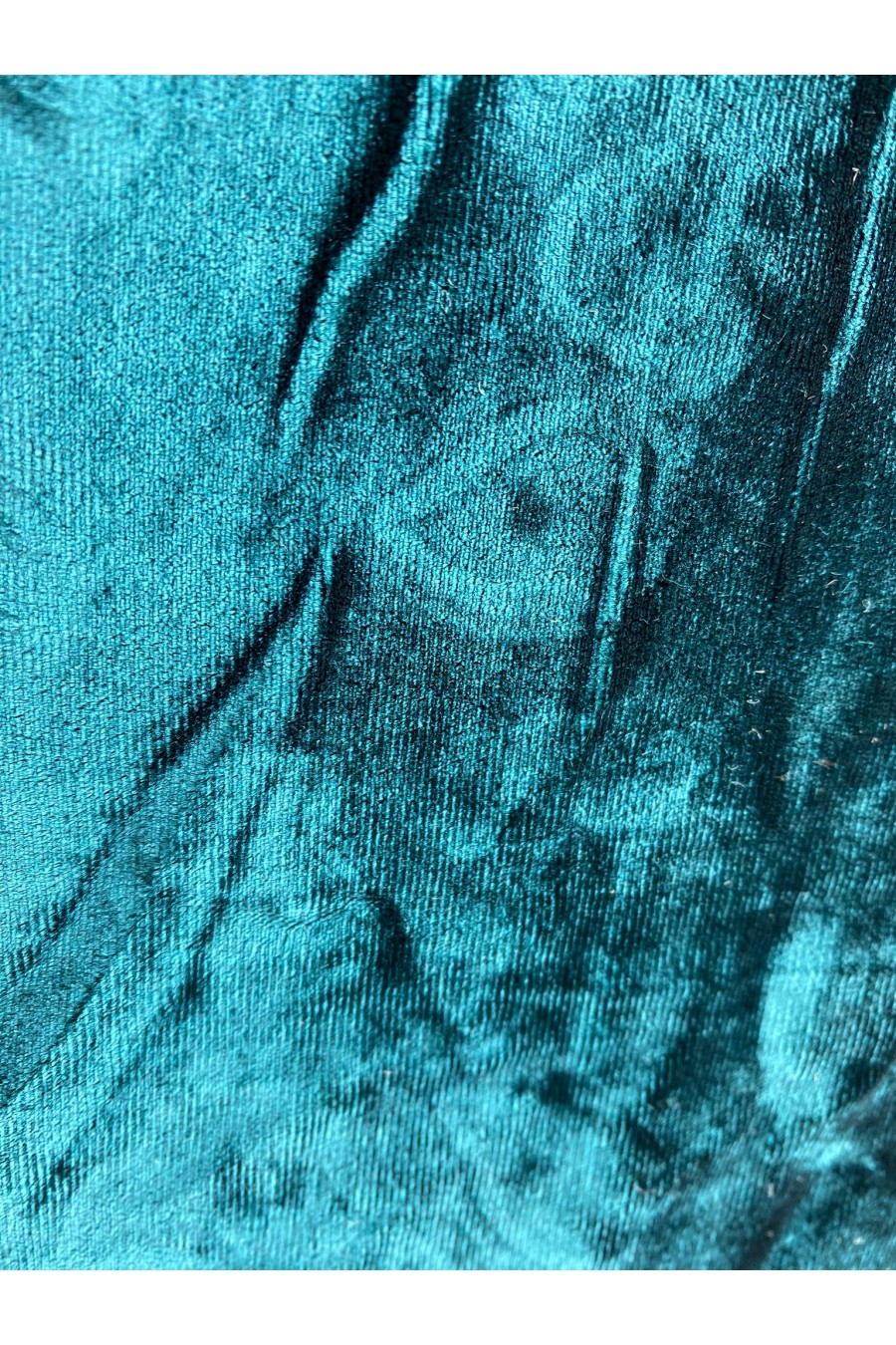 Petrol Yeşili Kadife Kumaş, Polyester, İthal