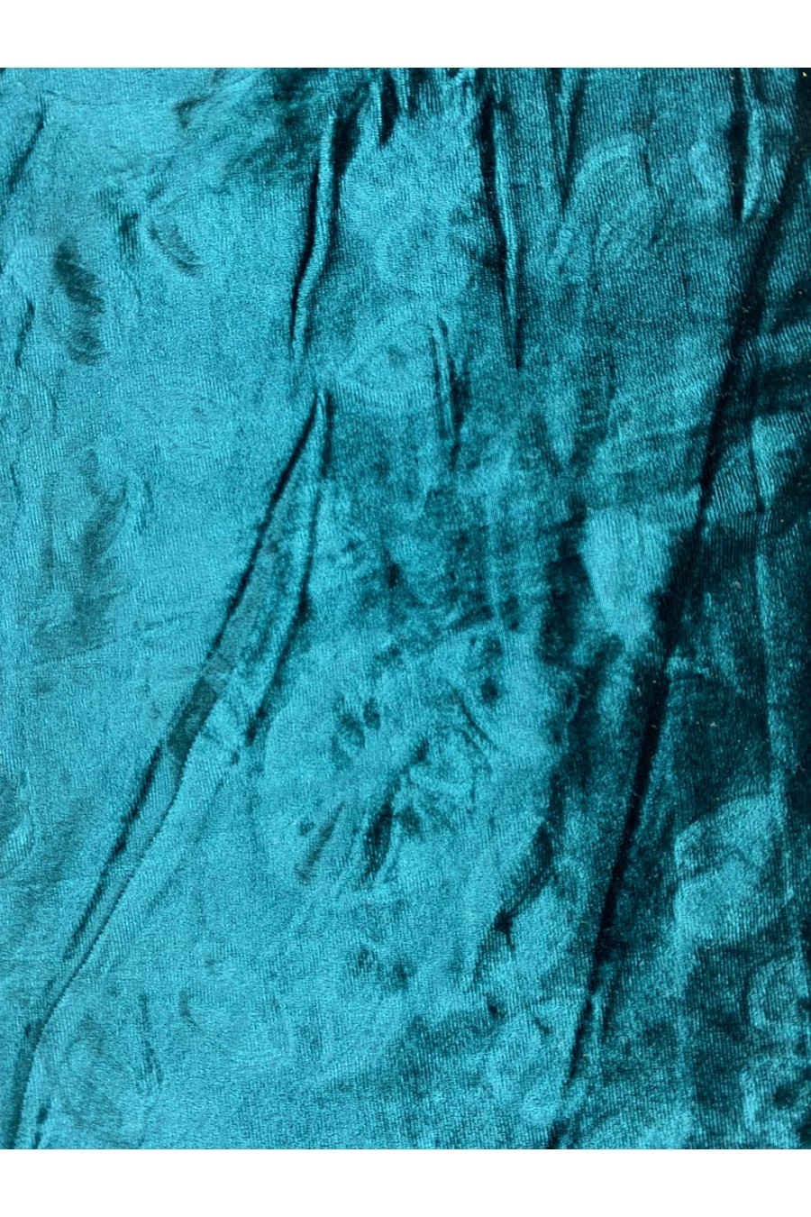 Petrol Yeşili Kadife Kumaş, Polyester, İthal