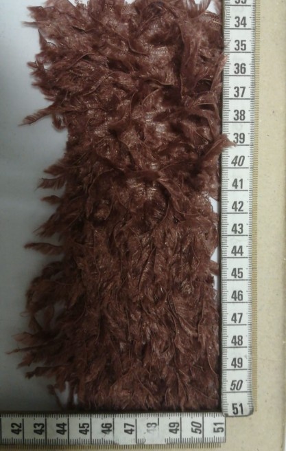 Kahverengi Püsküllü İthal Polyester Kumaş - 160 cm