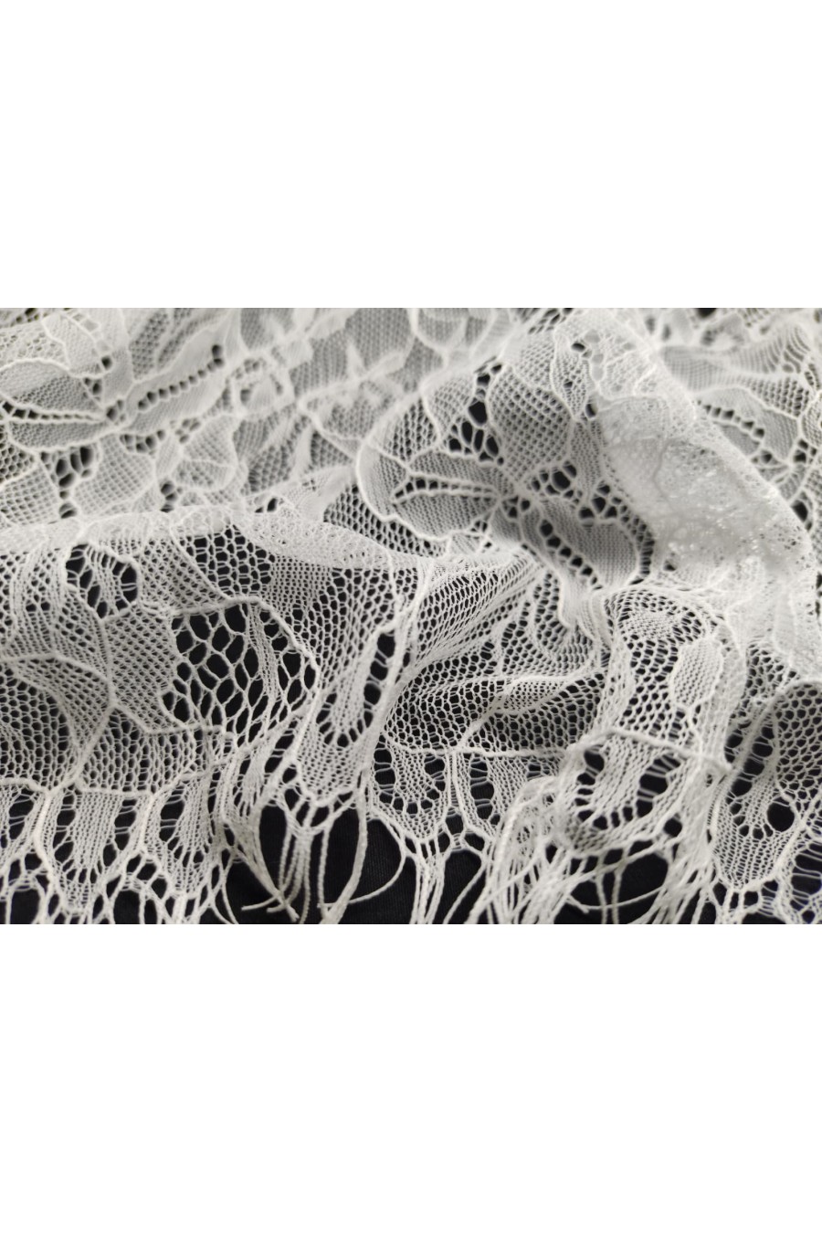 Siyah Sakallı Kordlu Naylon Dantel Bant