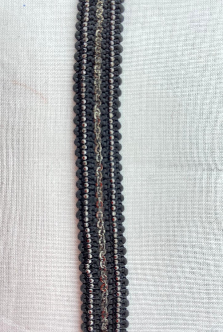 Lacivert Renk Taşlı Şerit