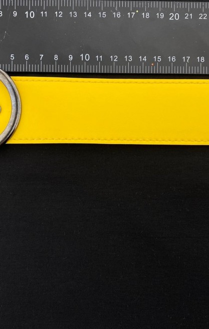 Sarı Suni Deri Kemer