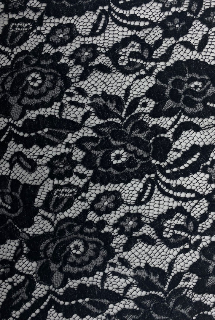 Siyah Kordlu Pamuk Dantel