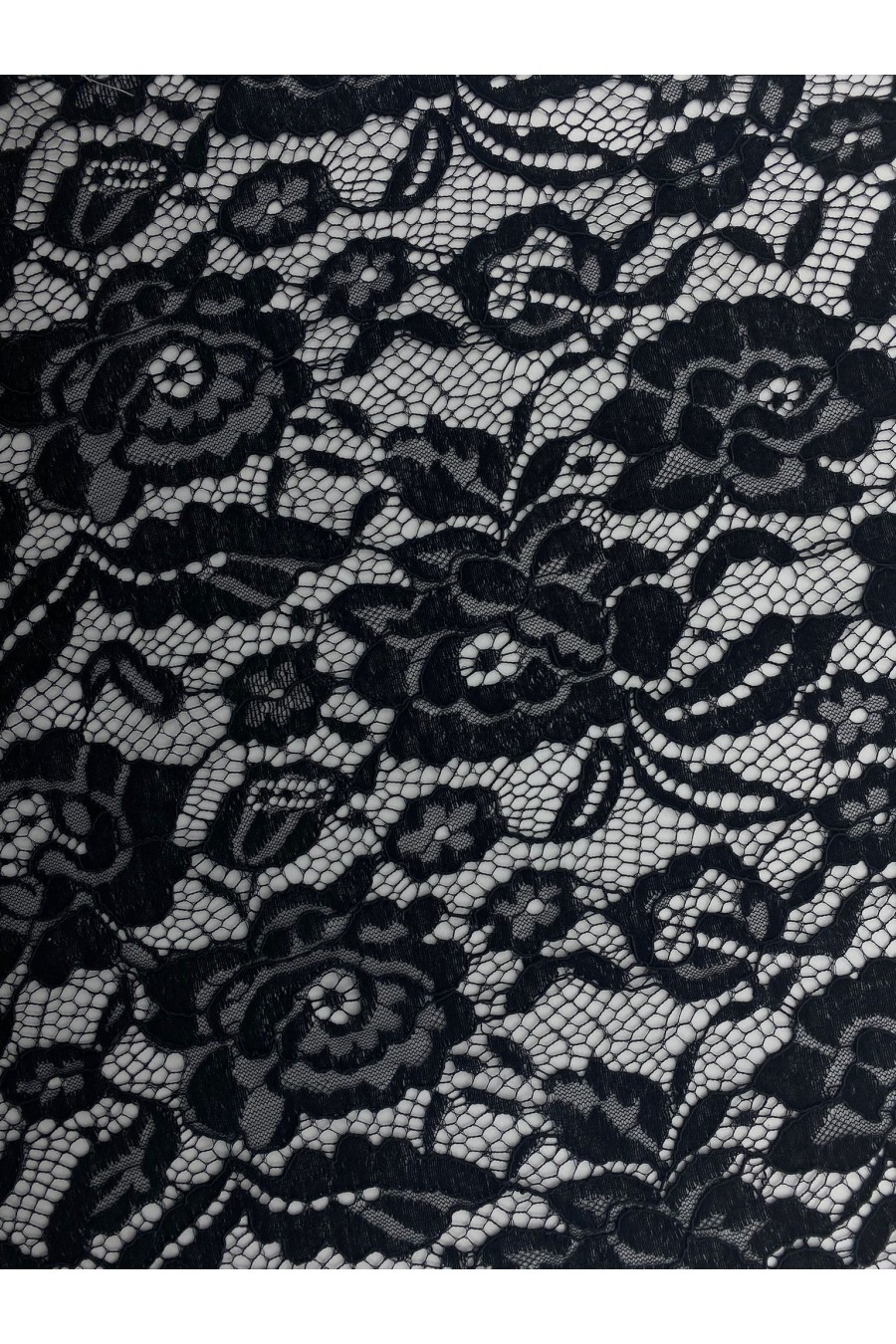 Siyah Kordlu Pamuk Dantel