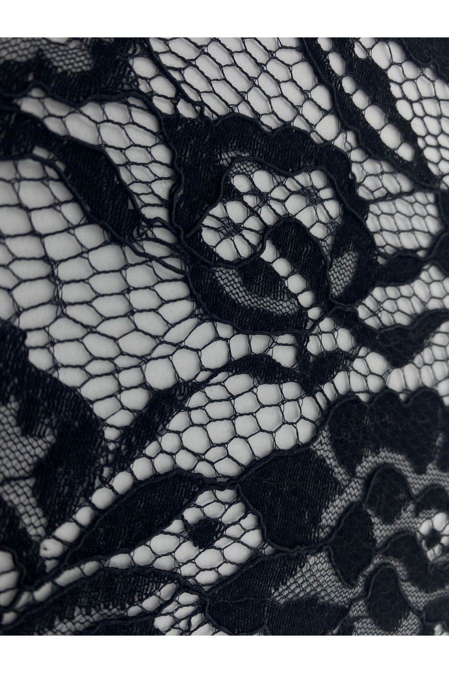 Siyah Kordlu Pamuk Dantel